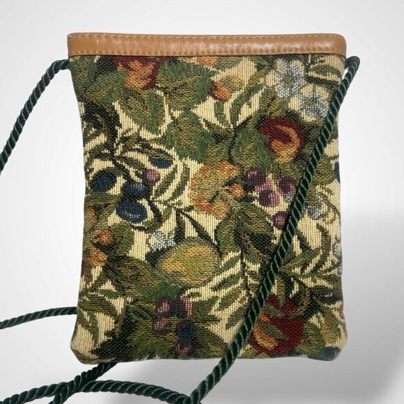 Royal Tapisserie Tapestry Purse Crossbody Shoulder Bag Fabric Lined Floral 6x7" - Picture 2 of 7